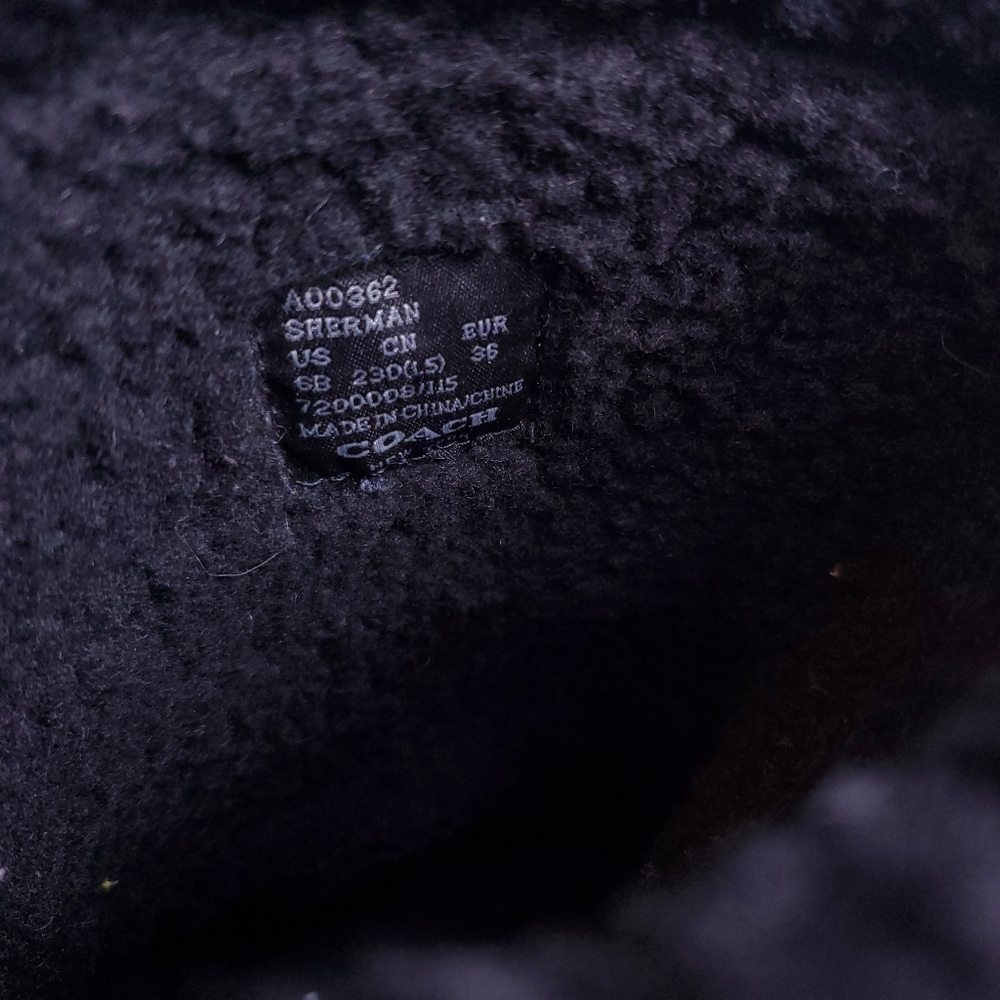 COACH New York Black Sherman Winter Boots with Fur Lining  - Picture 2 of 7